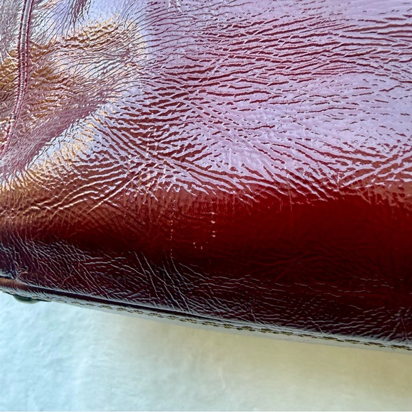 Coach Vintage 2007 Gallery East West Laced Tote Red Patent Leather 11500 - Picture 13 of 16